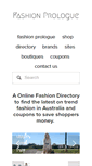 Mobile Screenshot of fashionprologue.com