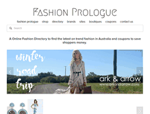 Tablet Screenshot of fashionprologue.com